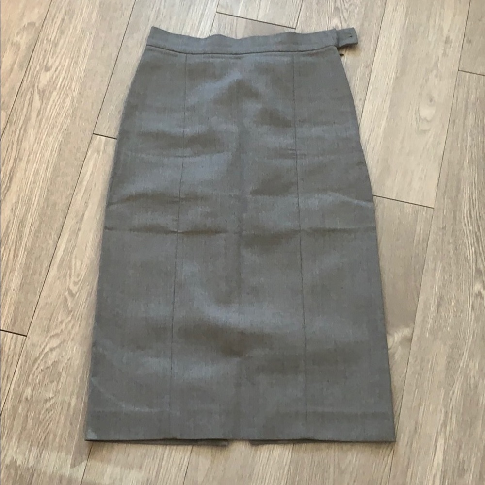 Gray mid-calf wool skirt by COS